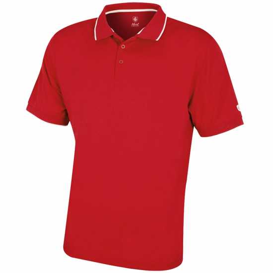 Island Green Performance Polo Golf Shirt Червено Мъжко облекло за едри хора