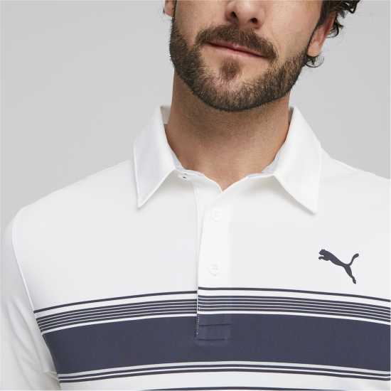 Puma Grind Polo Mens White-Navy Мъжки тениски с яка