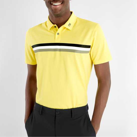 Calvin Klein Golf G Parker Polo Sn33 Кисело жълто Мъжки тениски с яка