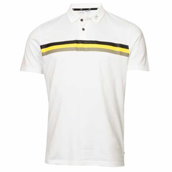 Calvin Klein Golf G Parker Polo Sn33 Бяло/Жълто Мъжки тениски с яка