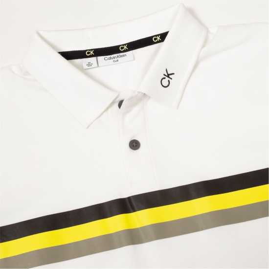 Calvin Klein Golf G Parker Polo Sn33 Бяло/Жълто Мъжки тениски с яка