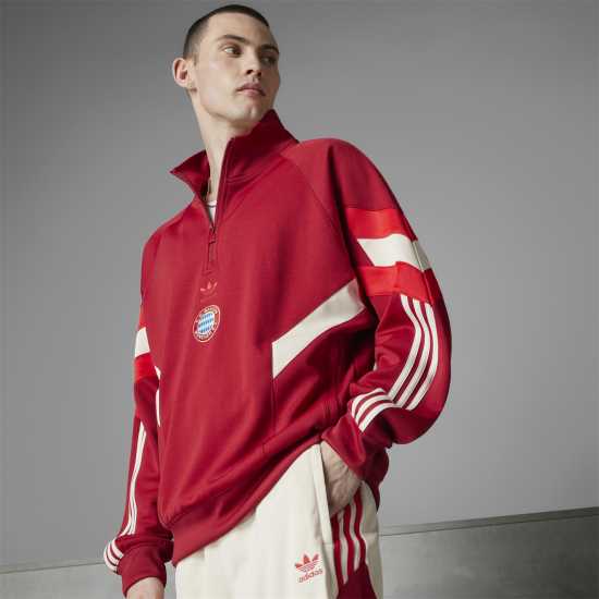 Adidas Bayern Munich Originals Half-Zip Sweatshirt Adults  