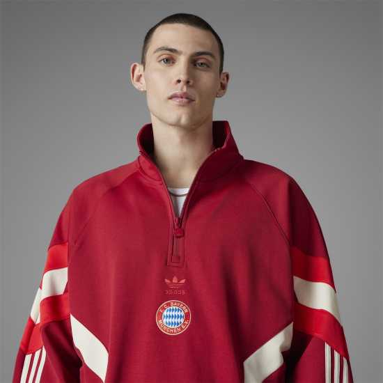 Adidas Bayern Munich Originals Half-Zip Sweatshirt Adults  