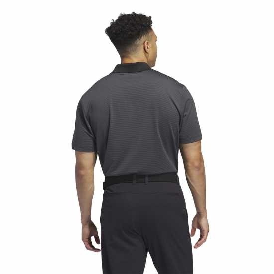 Adidas Мъжка Блуза С Яка Ottoman Polo Shirt Mens Черно/Сиво Шест Шапки за голф и козирки