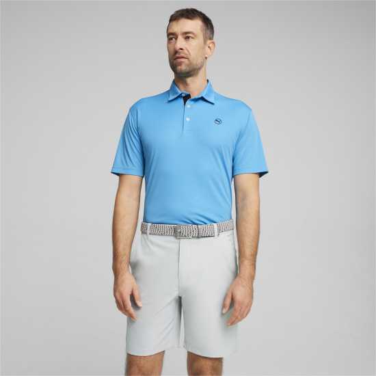 Puma Solid Polo Аква Синьо Мъжки тениски с яка