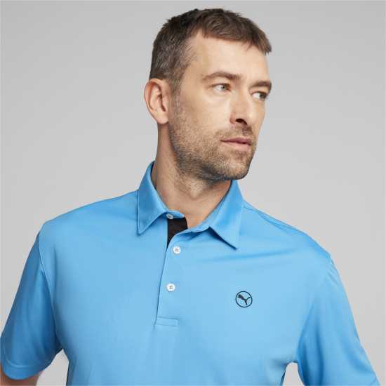 Puma Solid Polo Аква Синьо Мъжки тениски с яка