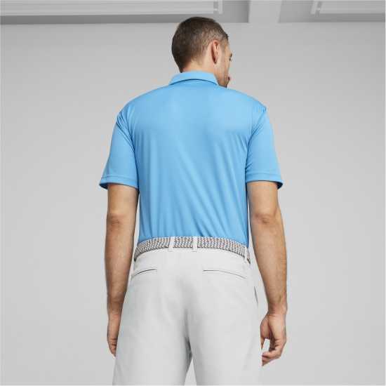 Puma Solid Polo Аква Синьо Мъжки тениски с яка