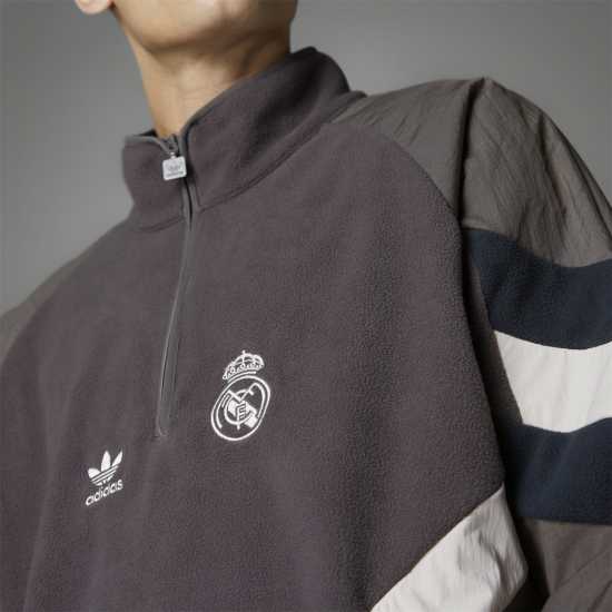 Adidas Real Madrid Originals Polar Fleece Sweatshirt Adults  