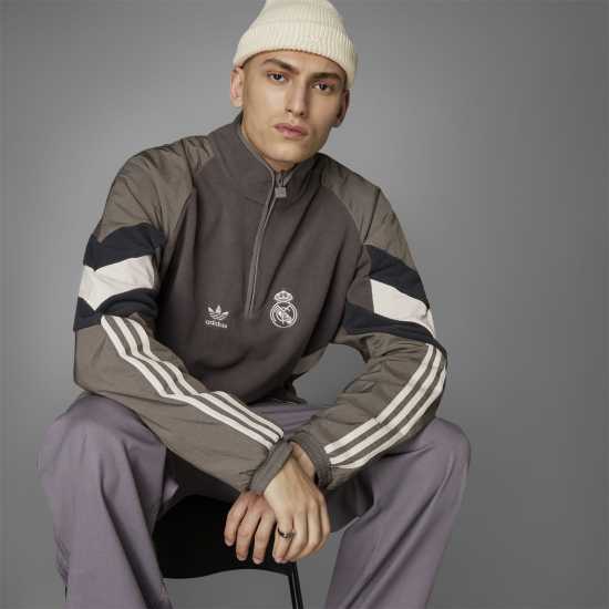 Adidas Real Madrid Originals Polar Fleece Sweatshirt Adults  