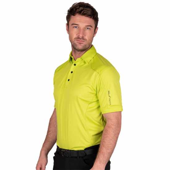 Мъжка Блуза С Яка Island Green Golf Top Stitch Polo Shirt Mens Лайм Мъжки тениски с яка