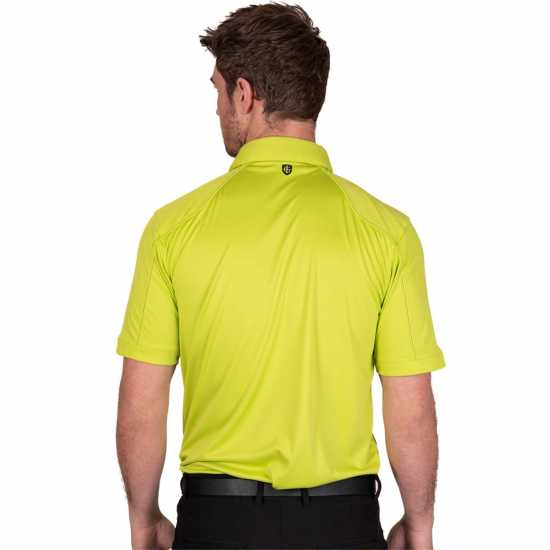 Мъжка Блуза С Яка Island Green Golf Top Stitch Polo Shirt Mens Лайм Мъжки тениски с яка