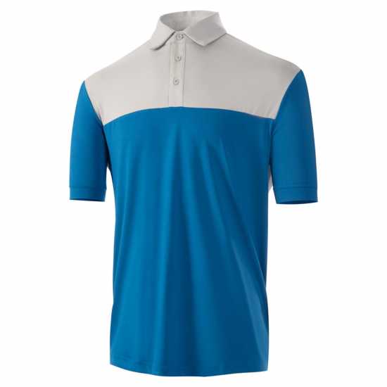 Мъжка Блуза С Яка Island Green Golf Colour Block Polo Shirt Mens Кралско синьо Мъжко облекло за едри хора