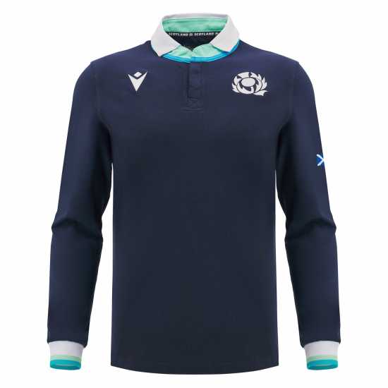 Macron Риза С Дълъг Ръкав Scotland Rugby Home Long Sleeve Shirt 2024 Adults  