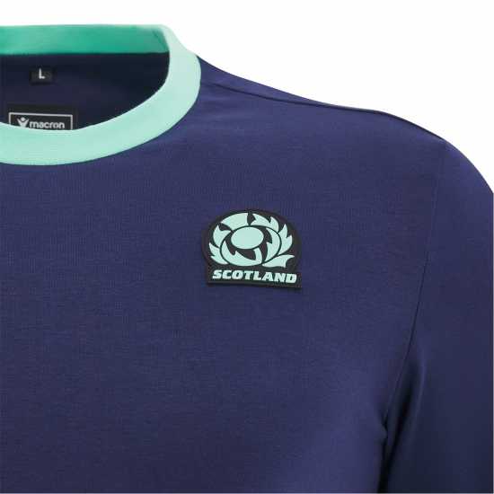 Macron Scotland Rugby Union Cotton T-Shirt 2024 Adults  