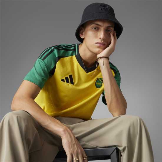 Adidas Домакинска Футболна Фланелка Jamaica Home Shirt 2024 Adults  Мъжко облекло за едри хора