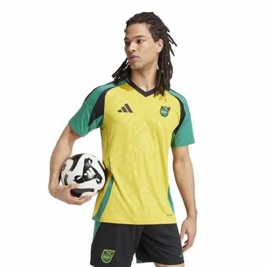 Adidas Домакинска Футболна Фланелка Jamaica Home Shirt 2024 Adults  Мъжко облекло за едри хора