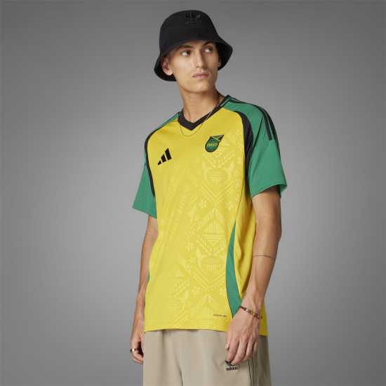 Adidas Домакинска Футболна Фланелка Jamaica Home Shirt 2024 Adults  Мъжко облекло за едри хора