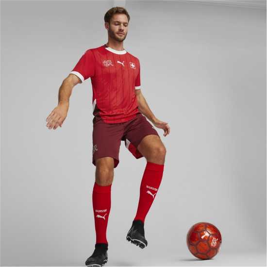 Puma Домакинска Футболна Фланелка Switzerland Home Shirt 2024 Adults  Мъжко облекло за едри хора