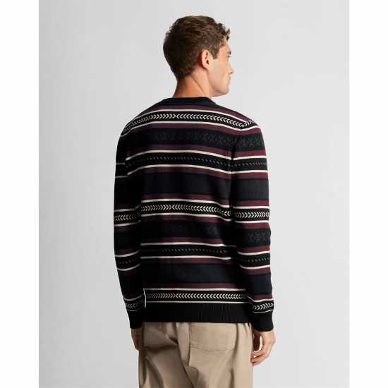 Lyle And Scott Glen Fairisle Jumper Център черен 