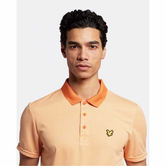 Lyle And Scott Блуза С Яка Golf Microstripe Polo Shirt Фокс Оранжево Tshirts under 20