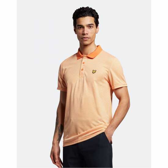 Lyle And Scott Блуза С Яка Golf Microstripe Polo Shirt Фокс Оранжево Tshirts under 20