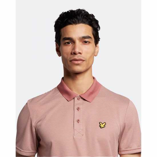 Lyle And Scott Блуза С Яка Golf Microstripe Polo Shirt Розово кафяво Tshirts under 20