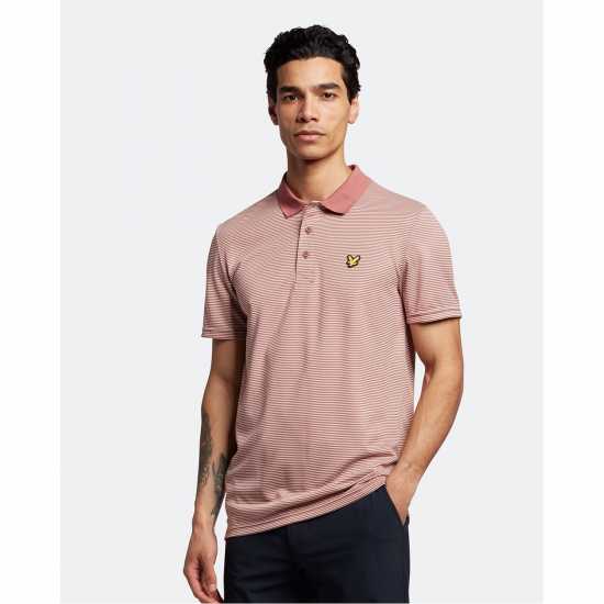 Lyle And Scott Блуза С Яка Golf Microstripe Polo Shirt Розово кафяво Tshirts under 20