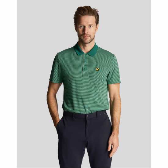 Lyle And Scott Блуза С Яка Golf Microstripe Polo Shirt Смит зелено Tshirts under 20