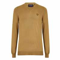 Lyle And Scott Golf V Neck Jumper Пясъчно 