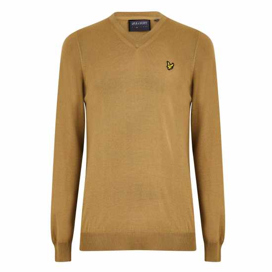 Lyle And Scott Golf V Neck Jumper Пясъчно 