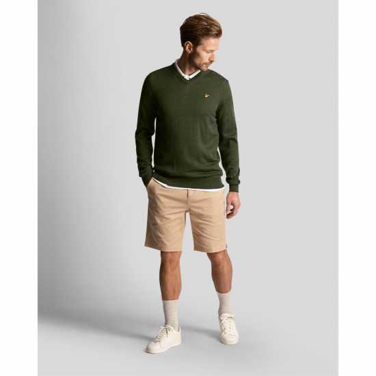 Lyle And Scott Golf V Neck Jumper Кактус зелено 