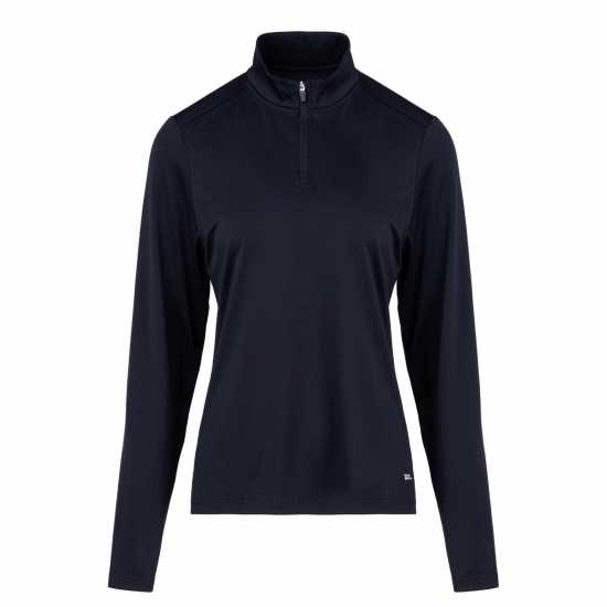 Slazenger Pullover Zip Top Womens Морска синьо Дамски суичъри и блузи с качулки