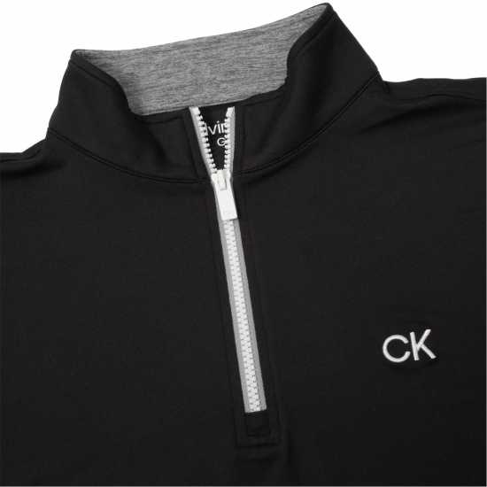 Мъжки Пуловер С Цип Calvin Klein Golf Golf Albany Half Zip Pullover Mens Black Мъжки пуловери и жилетки