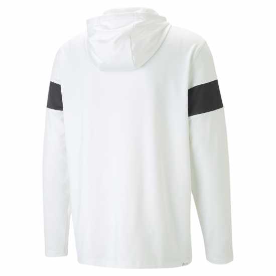 Puma Colourblock Hoodie Mens White-Black Мъжки пуловери и жилетки