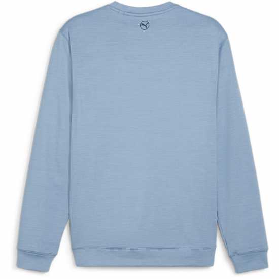 Puma Cloudspun Patch Crewneck Jumper Mens Зен Син Голф облекло