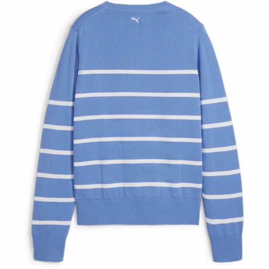 Puma W Resort Crewneck Sweater Jumper Womens Синьо/Бяло Голф облекло