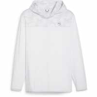 Puma Cloudspun Camo Hoodie Jumper Mens Бяло Светлина Голф облекло