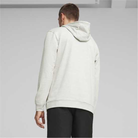 Puma Cloudspun Patch Hoodie Jumper Mens Сиво синьо Голф облекло