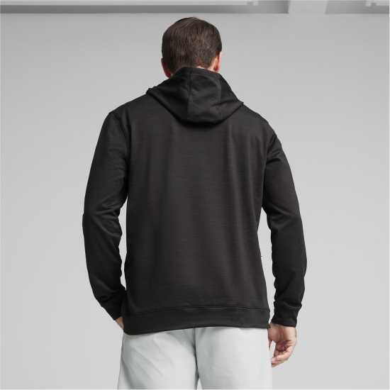 Puma Cloudspun Patch Hoodie Jumper Mens Pma.Черно Топло Голф облекло