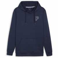 Puma Cloudspun Patch Hoodie Jumper Mens Дълбоко морско синьо Голф облекло