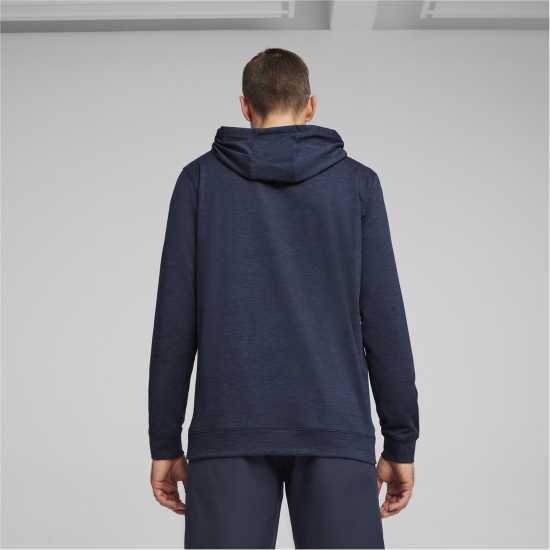 Puma Cloudspun Patch Hoodie Jumper Mens Дълбоко морско синьо Голф облекло