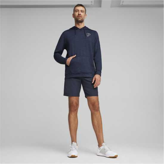 Puma Cloudspun Patch Hoodie Jumper Mens Дълбоко морско синьо Голф облекло