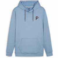 Puma Cloudspun Patch Hoodie Jumper Mens Зен Син Голф облекло