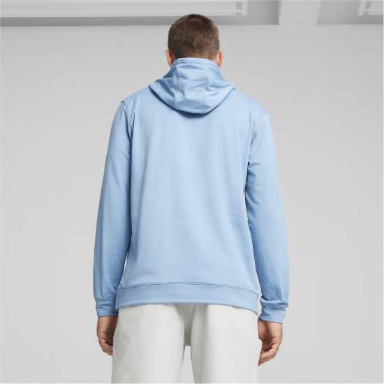 Puma Cloudspun Patch Hoodie Jumper Mens Зен Син Голф облекло