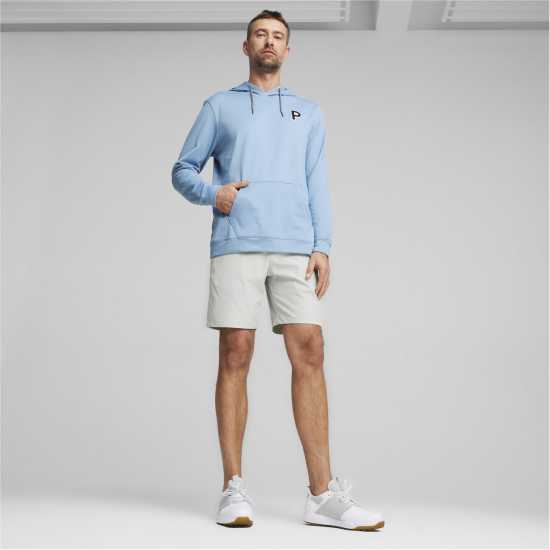 Puma Cloudspun Patch Hoodie Jumper Mens Зен Син Голф облекло