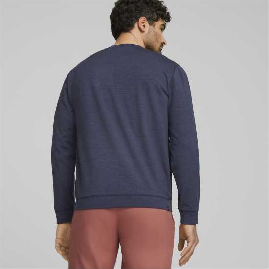 Puma Cloudspun Crewneck Mens Нави блейзър Мъжки пуловери и жилетки