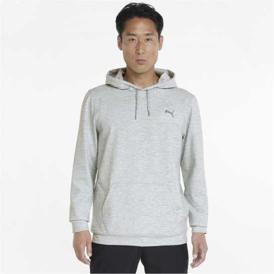 Puma Cloudspun Progress Hoodie Mens Сиво пухкаво Мъжки пуловери и жилетки