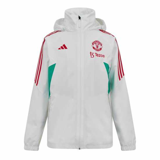 Adidas Manchester United Rain Jacket Adults Основна бяла Мъжки грейки