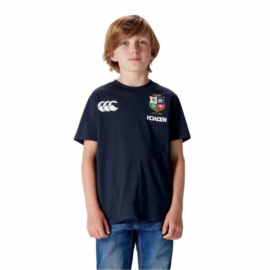 Canterbury British And Irish Lions 2024 Cotton T-Shirt Juniors Тъмно сапфир British And Irish Lions