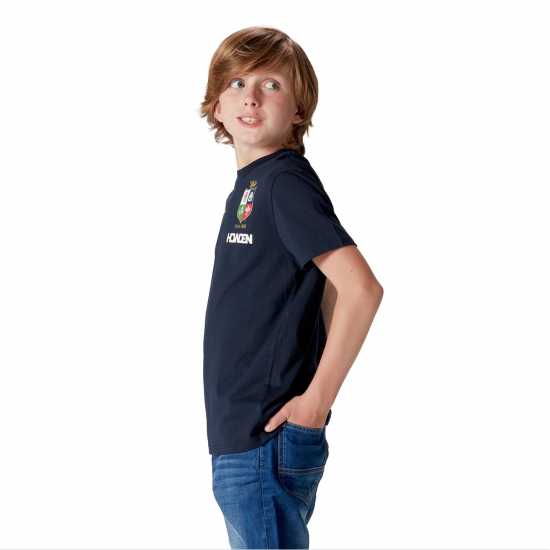 Canterbury British And Irish Lions 2024 Cotton T-Shirt Juniors Тъмно сапфир British And Irish Lions